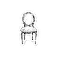 Transitional Oval Back Sheraton Side Chair Kiss-cut vinyl decals