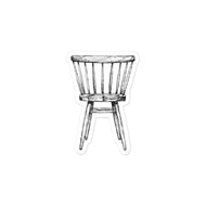 Modern Scandi-WIndsor Arm Chair Kiss-cut vinyl decals