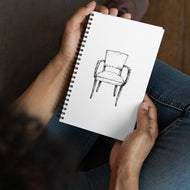 Mid Century Contemporary Upholstered Arm Chair Spiral notebook