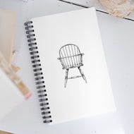Windsor Sack Back Arm Chair Spiral notebook