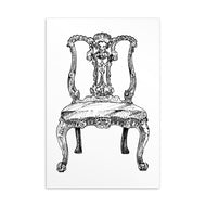 Chippendale Side Chair Vertical Standard Postcard