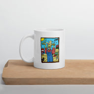 Grains for Brains White glossy mug