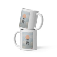 Tail in the Clouds White glossy mug