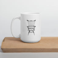 Comb Back Windsor Side Chair White glossy mug