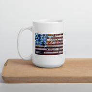 Four Score and a Rat Race White glossy mug