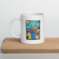 Grains for Brains White glossy mug