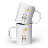 Gravity Adacient White glossy mug