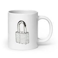 Probably Keep Out White glossy mug