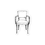 Mid Century Contemporary Upholstered Arm Chair Kiss-cut vinyl decals