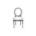Transitional Oval Back Sheraton Side Chair Kiss-cut vinyl decals