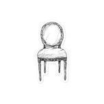 Transitional Oval Back Sheraton Side Chair Kiss-cut vinyl decals