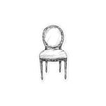 Transitional Oval Back Sheraton Side Chair Kiss-cut vinyl decals