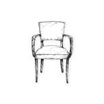 Mid Century Contemporary Upholstered Arm Chair Kiss-cut vinyl decals