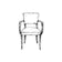 Mid Century Contemporary Upholstered Arm Chair Kiss-cut vinyl decals