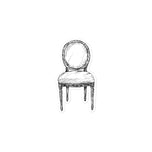 Transitional Oval Back Sheraton Side Chair Kiss-cut vinyl decals