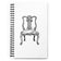 Chippendale Side Chair Spiral notebook