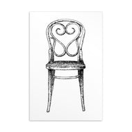 Thonet Side Chair Vertical Standard Postcard
