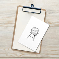 Windsor Sack Back Arm Chair Standard Postcard