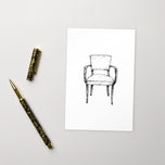 Mid Century Contemporary Upholstered Arm Chair Standard Postcard