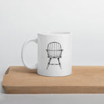 Windsor Sack Back Arm Chair White glossy mug