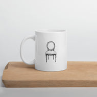 Transitional Oval Back Sheraton Side Chair White glossy mug