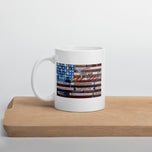 Four Score and a Rat Race White glossy mug