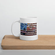 Four Score and a Rat Race White glossy mug