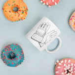 Hand Models Unite White glossy mug