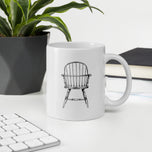 Windsor Sack Back Arm Chair White glossy mug