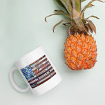 Four Score and a Rat Race White glossy mug