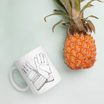 Hand Models Unite White glossy mug