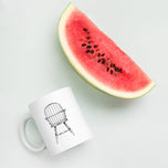 Windsor Sack Back Arm Chair White glossy mug