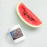 Four Score and a Rat Race White glossy mug