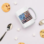Four Score and a Rat Race White glossy mug