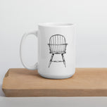 Windsor Sack Back Arm Chair White glossy mug