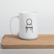 Transitional Oval Back Sheraton Side Chair White glossy mug