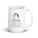 Probably Keep Out White glossy mug