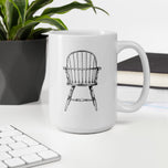 Windsor Sack Back Arm Chair White glossy mug