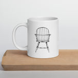 Windsor Sack Back Arm Chair White glossy mug