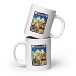 Party in Giza White glossy mug