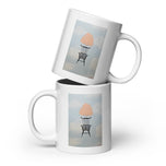 Tail in the Clouds White glossy mug