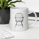 Windsor Sack Back Arm Chair White glossy mug