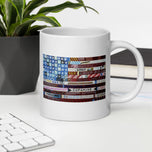 Four Score and a Rat Race White glossy mug